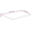 Miniatyrbilde 9 av 9: vidaXL Bordplate 80x60x2,5 cm naturlig kant heltre mango