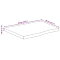 Miniatyrbilde 9 av 9: vidaXL Bordplate 60x40x3,8 cm naturlig kant heltre mango