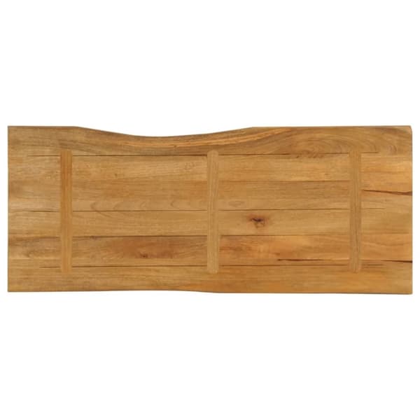 vidaXL Bordplate 140x60x2,5 cm naturlig kant heltre mango