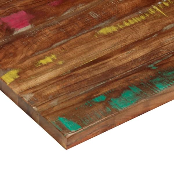 vidaXL bordplade 80x60x2,5 cm rektangulær massivt genbrugstræ