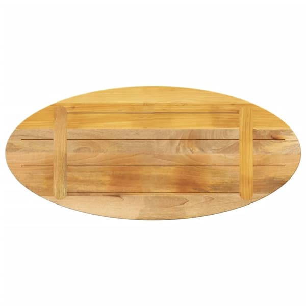 vidaXL bordplade 80x40x3,8 cm oval massivt mangotræ