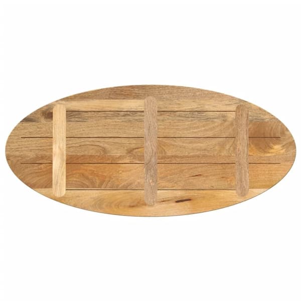 vidaXL Pöytälevy 100x50x2,5 cm ovaali täysi mangopuu