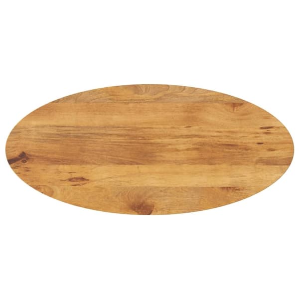vidaXL Pöytälevy 110x40x2,5 cm ovaali täysi mangopuu