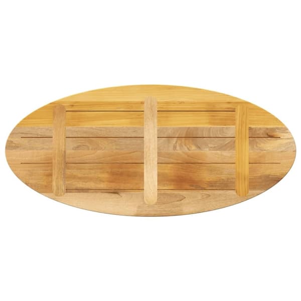 vidaXL Bordsskiva 110x40x2,5 cm oval massivt mangoträ