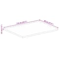 Miniatyrbilde 9 av 9: vidaXL Bordplate 110x80x3,8 cm naturlig kant grovt heltre mangotre