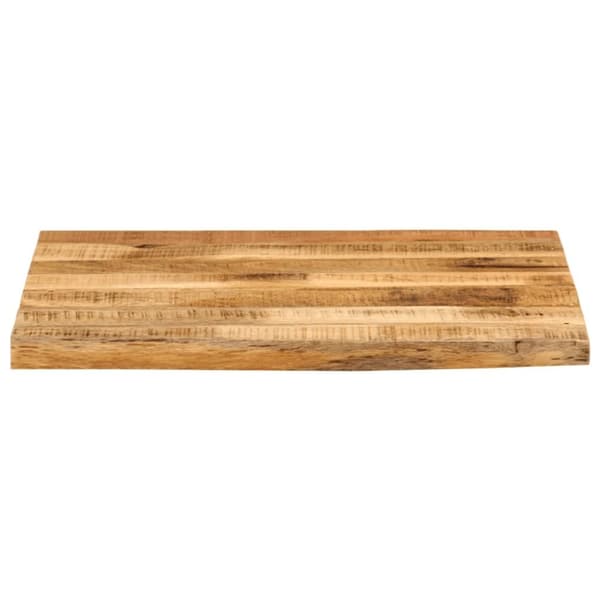 vidaXL Bordplate 80x80x2,5 cm naturlig kant grovt heltre mangotre