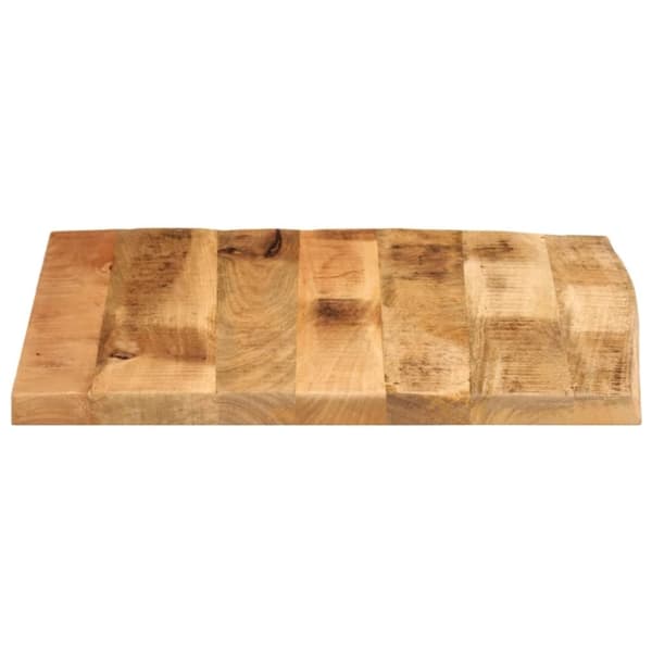 vidaXL Bordplate 80x80x2,5 cm naturlig kant grovt heltre mangotre