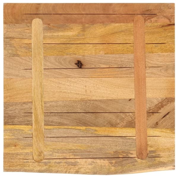vidaXL Bordplate 80x80x2,5 cm naturlig kant grovt heltre mangotre
