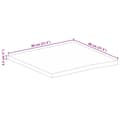 Miniatyrbilde 9 av 9: vidaXL Bordplate 80x80x2,5 cm naturlig kant grovt heltre mangotre