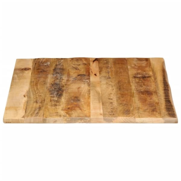 vidaXL bordplade 90x80x3,8cm naturlig kant massivt ru mangotræ