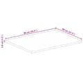 Miniatyrbillede 9 af 9: vidaXL bordplade 90x80x3,8cm naturlig kant massivt ru mangotræ