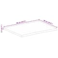 Pikkukuva 9 / 9: vidaXL Pöytälevy 90x60x2,5 cm elävä reuna karkea täysi mangopuu