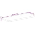 Miniatyrbillede 9 af 9: vidaXL bordplade 80x20x2,5 cm naturlig kant massivt ru mangotræ