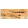 Miniatyrbillede 1 af 9: vidaXL bordplade 80x20x2,5 cm naturlig kant massivt ru mangotræ