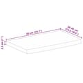 Miniatyrbilde 9 av 9: vidaXL Bordplate 50x40x2,5 cm naturlig kant grovt heltre mangotre