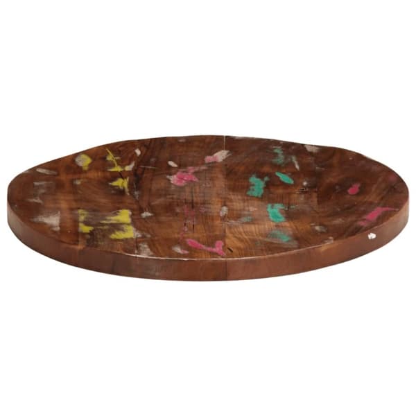 vidaXL Bordplate Ø 80x2,5 cm rund gjenvunnet heltre