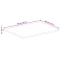 Pikkukuva 9 / 9: vidaXL Pöytälevy 90x80x2,5 cm elävä reuna karkea täysi mangopuu