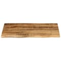 Miniatyrbilde 3 av 9: vidaXL Bordplate 80x60x2,5 cm naturlig kant grovt heltre mangotre