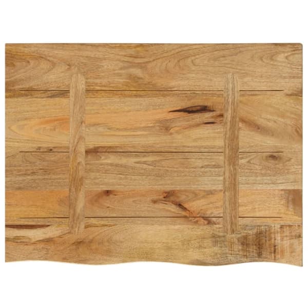 vidaXL Bordplate 80x60x2,5 cm naturlig kant grovt heltre mangotre