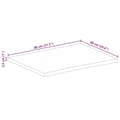 Miniatyrbilde 9 av 9: vidaXL Bordplate 80x60x2,5 cm naturlig kant grovt heltre mangotre