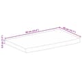Miniatyrbilde 9 av 9: vidaXL Bordplate 60x40x3,8 cm naturlig kant grovt heltre mangotre