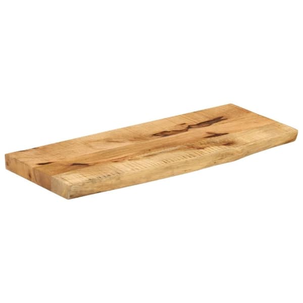 vidaXL bordplade 70x20x2,5 cm naturlig kant massivt ru mangotræ