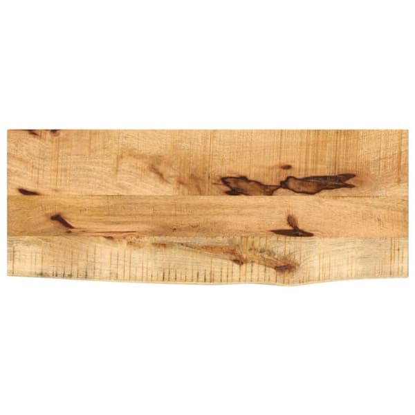 vidaXL bordplade 70x20x2,5 cm naturlig kant massivt ru mangotræ