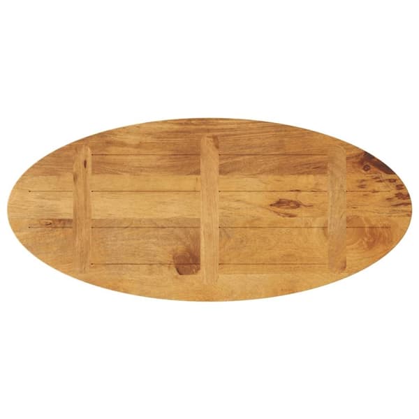vidaXL bordplade 90x40x2,5 cm oval massivt mangotræ
