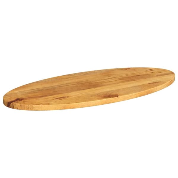 vidaXL bordplade 90x40x2,5 cm oval massivt mangotræ