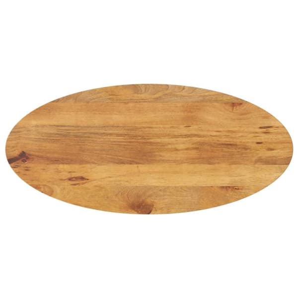 vidaXL bordplade 90x40x2,5 cm oval massivt mangotræ