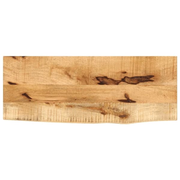 vidaXL Bordplate 90x40x2,5 cm naturlig kant grovt heltre mangotre