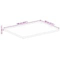 Miniatyrbilde 9 av 9: vidaXL Bordplate 100x80x2,5 cm naturlig kant grovt heltre mangotre