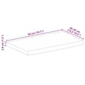 Miniatyrbilde 9 av 9: vidaXL Bordplate 50x40x3,8 cm naturlig kant grovt heltre mangotre