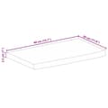 Miniatyrbillede 9 af 9: vidaXL bordplade 40x30x2,5 cm naturlig kant massivt ru mangotræ