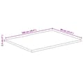 Miniatyrbilde 9 av 9: vidaXL Bordplate 100x80x2,5 cm naturlig kant heltre mango