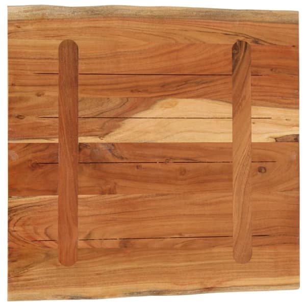 vidaXL Bordplate 80x80x2,5 cm firkantet heltre akasie naturlig kant