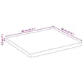 Miniatyrbilde 9 av 9: vidaXL Bordplate 80x80x2,5 cm firkantet heltre akasie naturlig kant