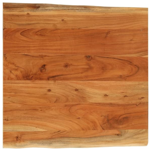 vidaXL Bordplate 80x80x2,5 cm firkantet heltre akasie naturlig kant