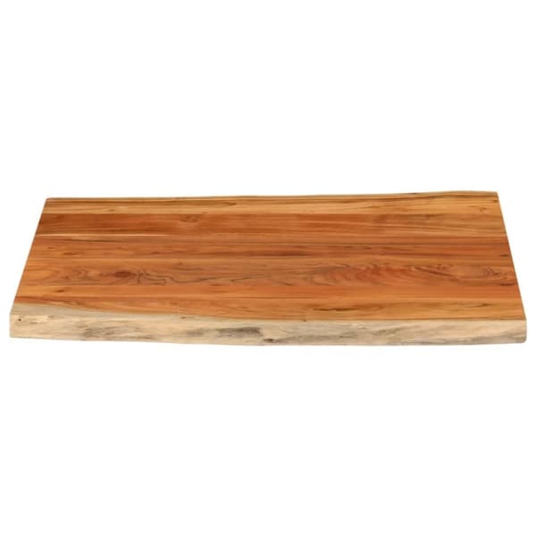 vidaXL Bordplate 90x80x3,8 cm rektangulær heltre akasie naturlig kant