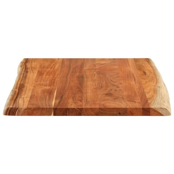 vidaXL Bordplate 90x80x3,8 cm rektangulær heltre akasie naturlig kant