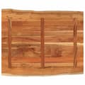 Miniatyrbilde 5 av 9: vidaXL Bordplate 90x80x3,8 cm rektangulær heltre akasie naturlig kant