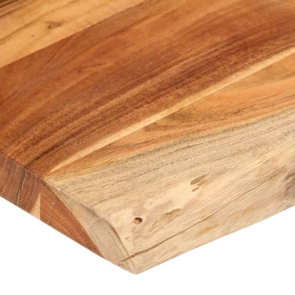 vidaXL Bordplate 90x80x3,8 cm rektangulær heltre akasie naturlig kant