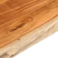 Miniatyrbilde 7 av 9: vidaXL Bordplate 90x80x3,8 cm rektangulær heltre akasie naturlig kant