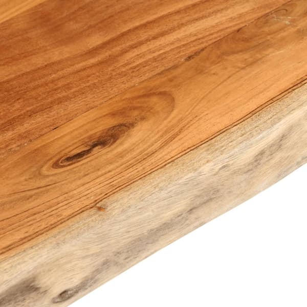 vidaXL Bordplate 90x80x3,8 cm rektangulær heltre akasie naturlig kant