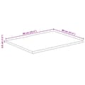Miniatyrbilde 9 av 9: vidaXL Bordplate 90x80x3,8 cm rektangulær heltre akasie naturlig kant