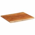 Miniatyrbilde 2 av 9: vidaXL Bordplate 90x80x3,8 cm rektangulær heltre akasie naturlig kant