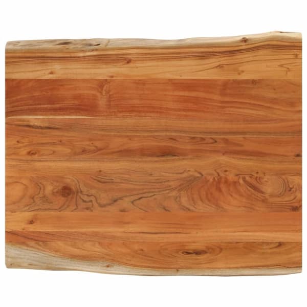 vidaXL Bordplate 90x80x3,8 cm rektangulær heltre akasie naturlig kant