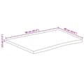 Miniatyrbillede 9 af 9: vidaXL bordplade 90x60x3,8 cm rektangulær massivt akacietræ