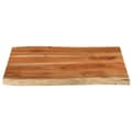 Miniatyrbilde 3 av 9: vidaXL Bordplate 90x60x3,8 cm rektangulær heltre akasie naturlig kant