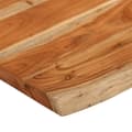 Miniatyrbilde 6 av 9: vidaXL Bordplate 90x60x3,8 cm rektangulær heltre akasie naturlig kant